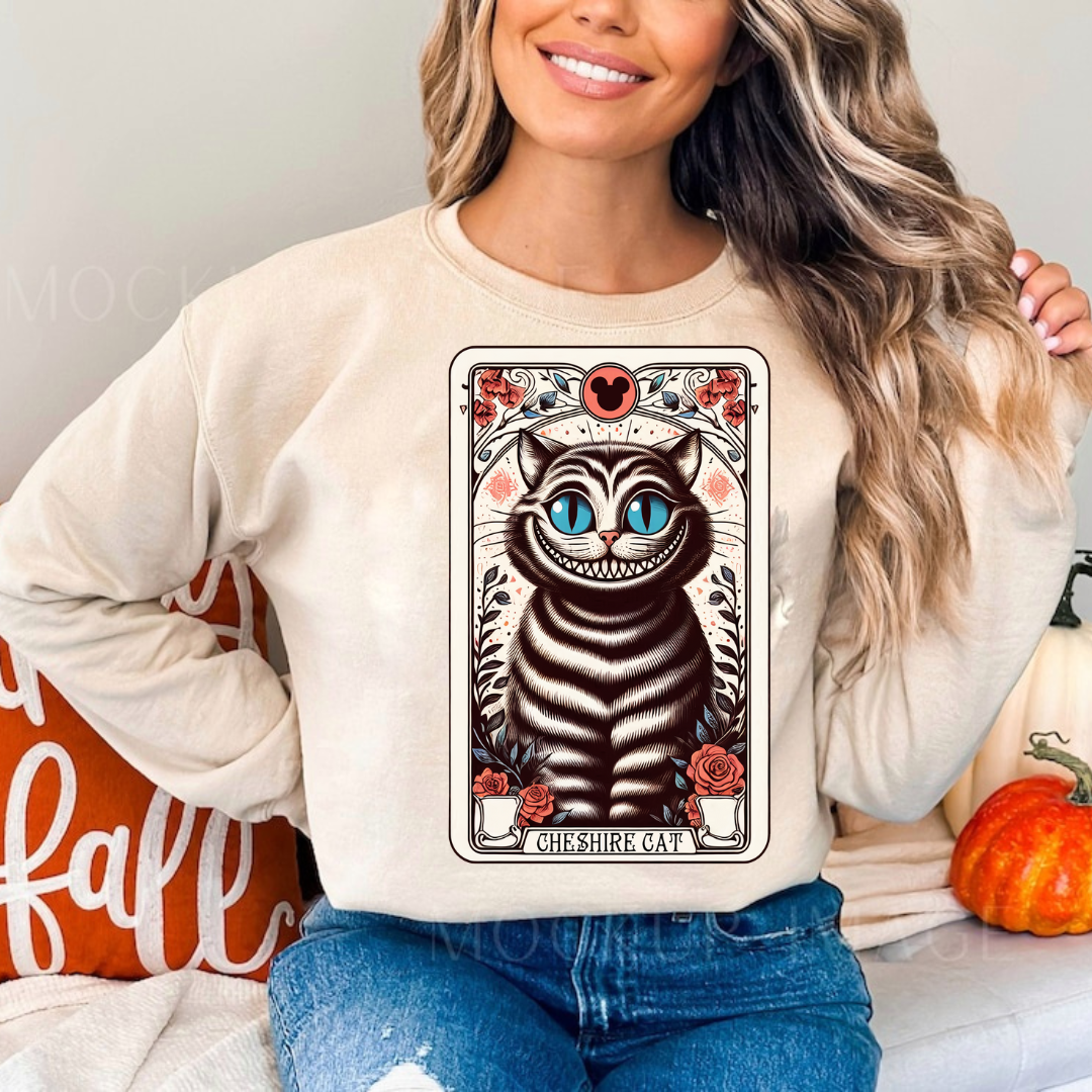 Cheshire Cat Halloween Tarot Card