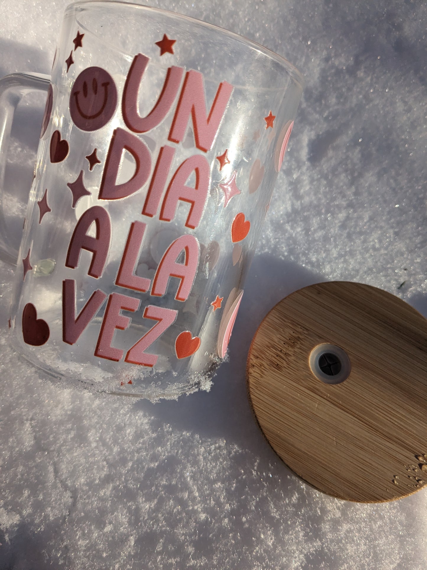 Un día a la vez Glass mug