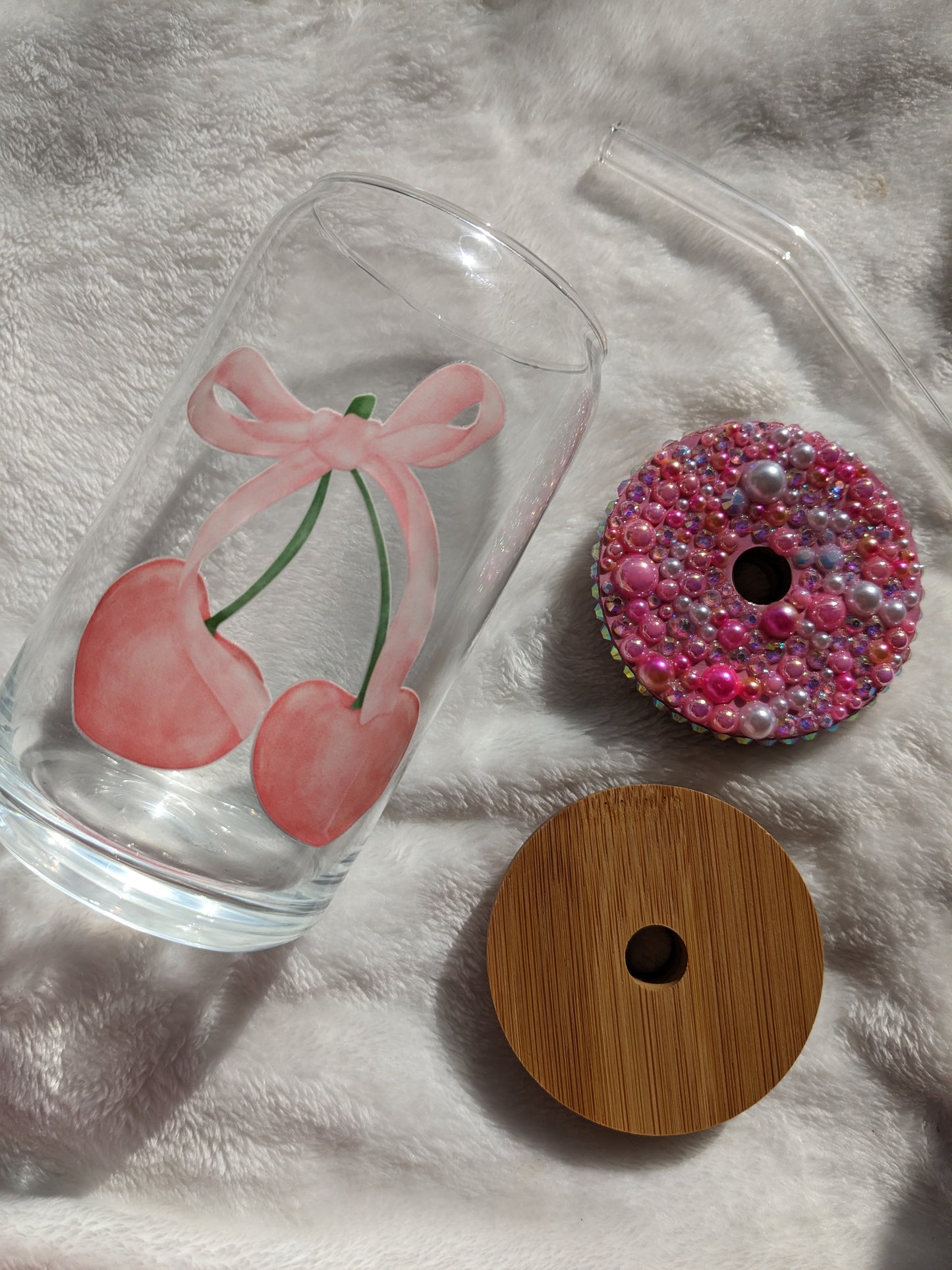 Coquette cherry Glass Cup