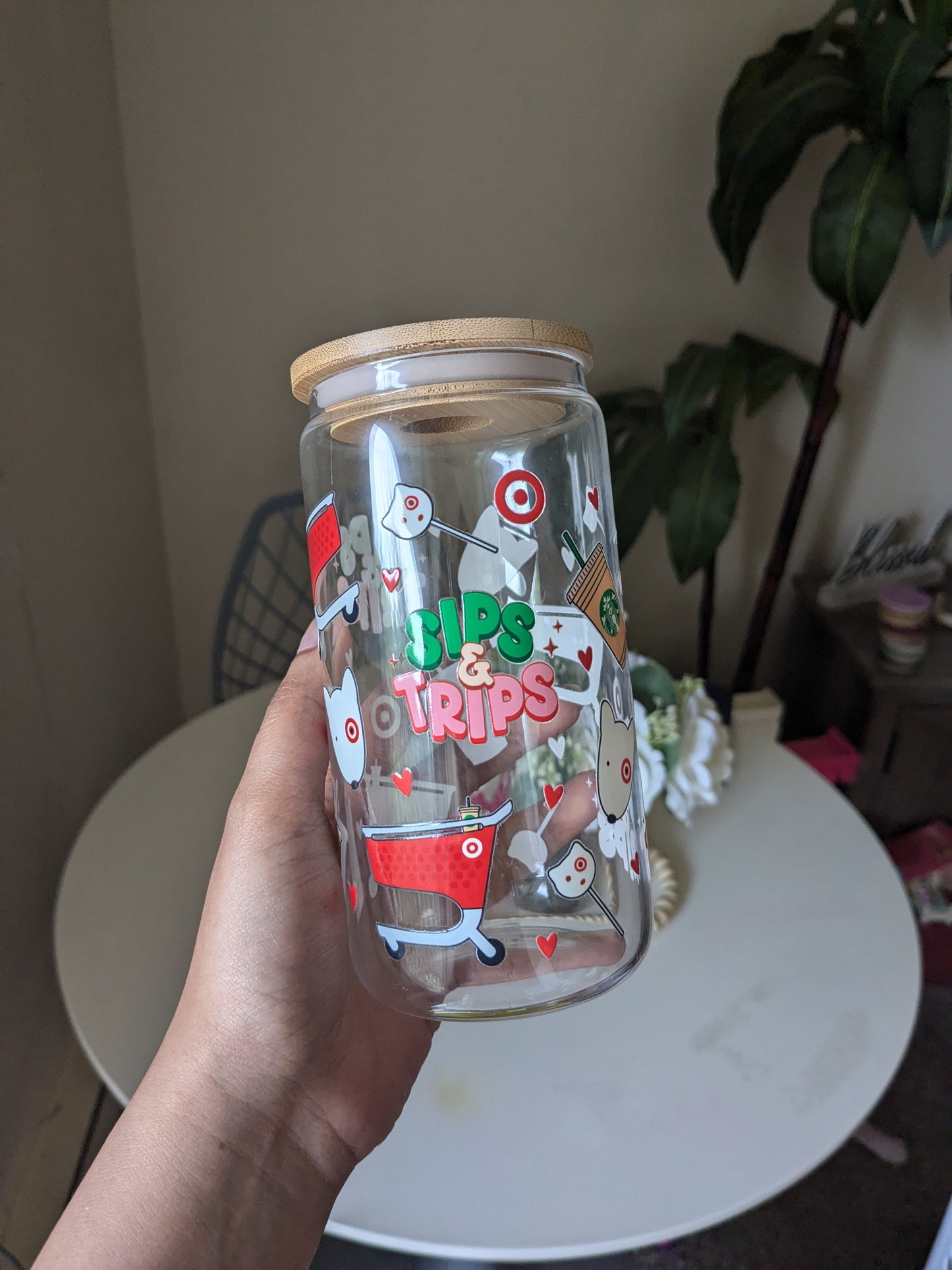 Sips and Trips GlassCup