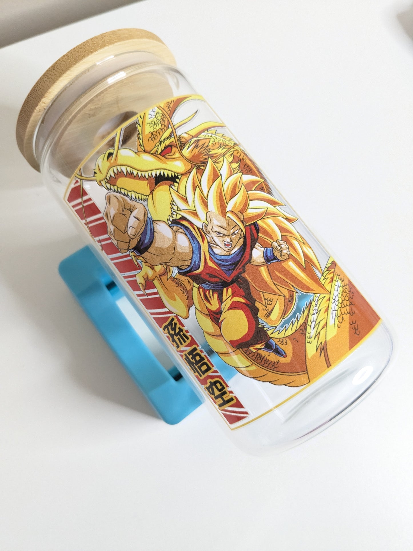 Super Golden Dragon 16oz Glass Cup