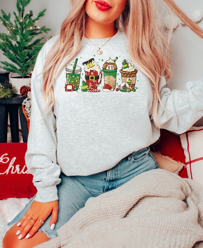 Elf Coffee Christmas Sweatshirt