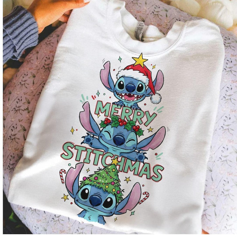 Merry 626 Crewneck – Cute Cartoon Christmas Sweatshirt – Holiday Cozy Unisex Sweater