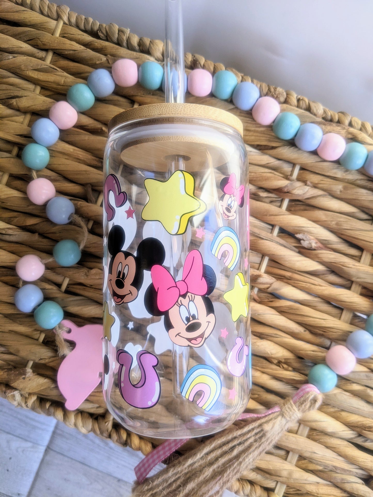 LUCKY MOUSE FRIENDS Glass Cup
