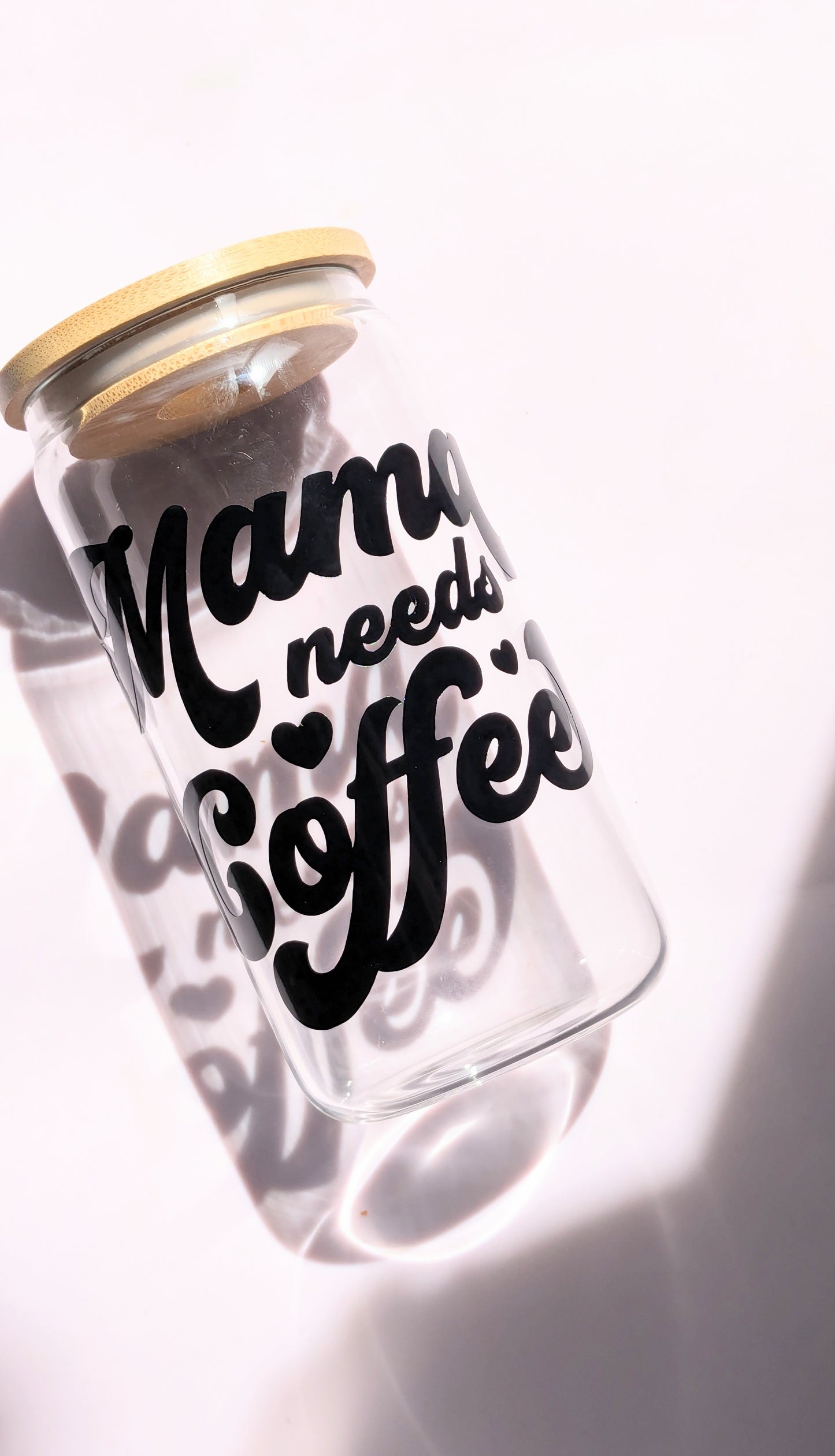 Mama Needs Coffee Glass Cup