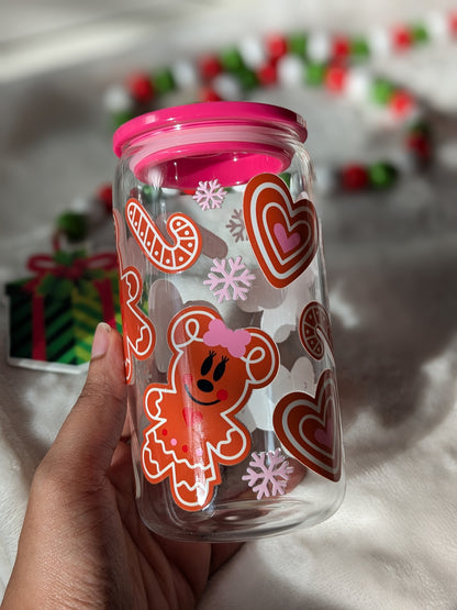 Magical Gingerbreads Christmas Glass Cup