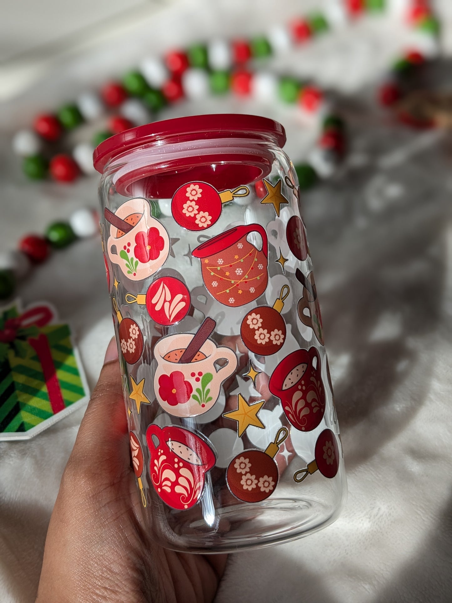 Christmas Drinks Glass Cup