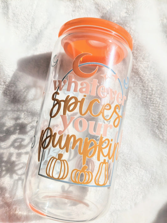 Whatever spices Your pumpkin Glass Cup