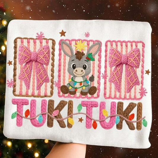 El Burrito Sabanero Shirt, Cute Donkey Christmas Gift, Navidad Latina Sweater, Tuki Tuki Christmas Crewneck