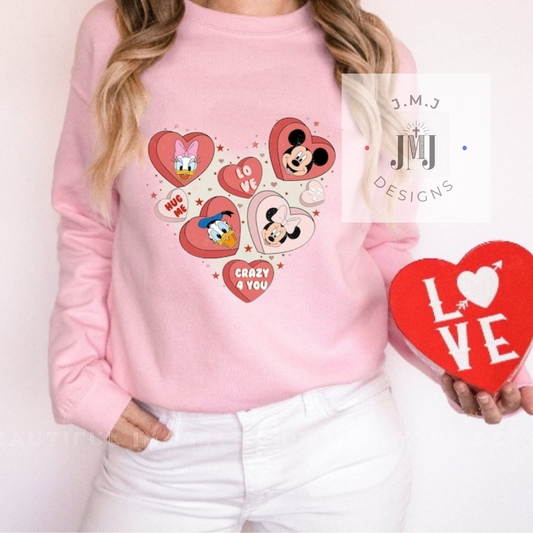Magical hearts Collage Sweatshirt
